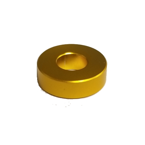 Un Threaded Barrels Diameter: 5/8'', Length: 3/16'', Gold Anodized [Required Material Hole Size: 3/8'' ]